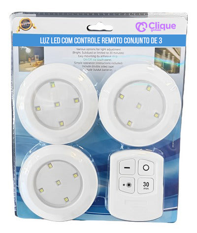 Lâmpadas de Led Light - Sem fio com Controle Remoto