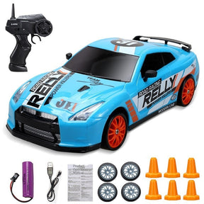 Carrinho de DRIFT de Controle Remoto - JDM (+ 4 Pneus e 6 Cones Extra)