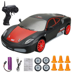 Carrinho de DRIFT de Controle Remoto - JDM (+ 4 Pneus e 6 Cones Extra)